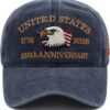 250 Anniversary USA Hat, Eagle Patriotic Embroidery Baseball Cap