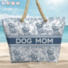 Chinoiserie Toile Dog Cat - Personalized Beach Bag