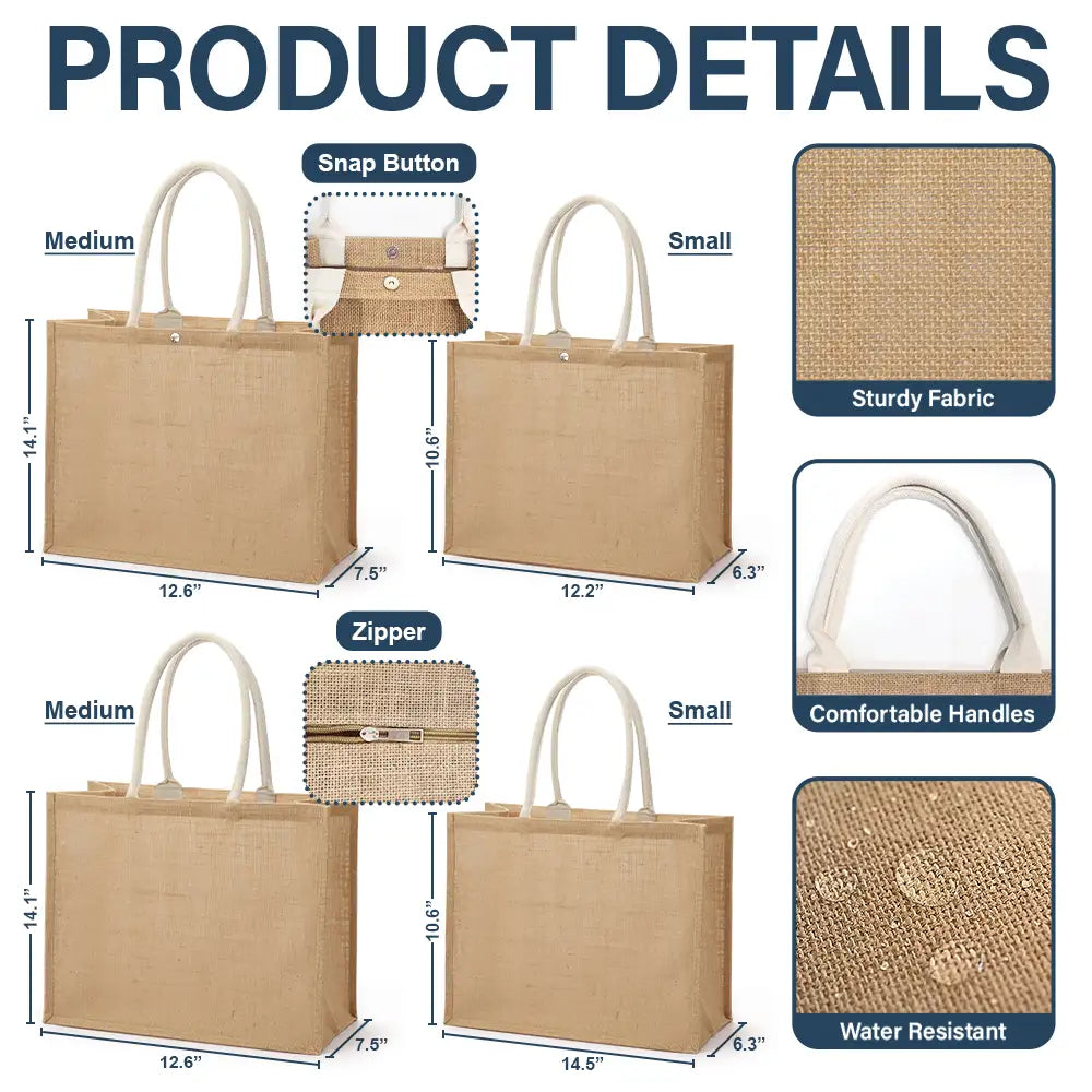 Dog Mom Cat Mom - Personalized Jute Beach Bag - Image 5