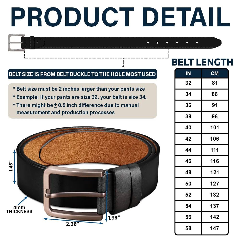 To My Son This Is Your Reminder - Birthday, Loving Gift For Son, Grandson, Niece - Personalized Engraved Leather Belt - Image 5
