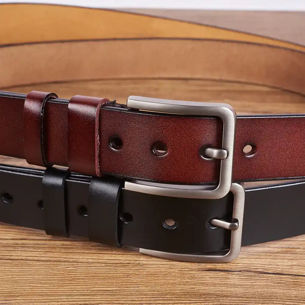 I'm Not A Step Dad I'm The Dad That Stepped Up - Personalized Engraved Leather Belt - Image 3