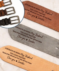 Alternative view of I Sucked It So It's Mine - Personalized Cowhide Leather Belt