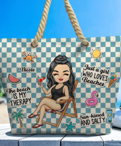 The Beach Is My Therapy - Personalized Beach Bag