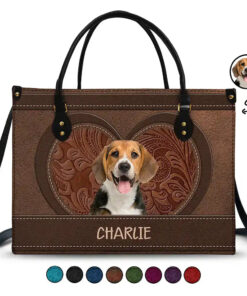 Custom Photo Best Friend For Life Dog Cat - Personalized Leather Bag