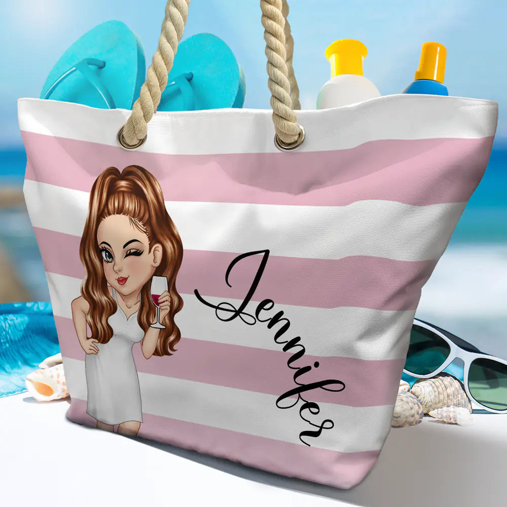 Summer Is Calling Beach Vacation - Personalized Beach Bag - Image 4