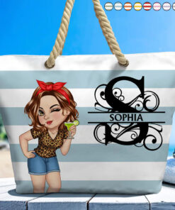 Summer Is Calling Beach Vacation Monogram - Personalized Beach Bag