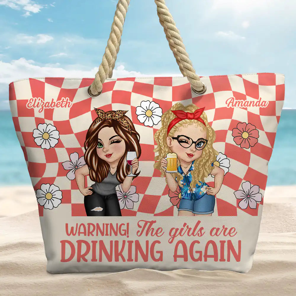 Girls Trip Besties For The Resties - Personalized Beach Bag - Image 2