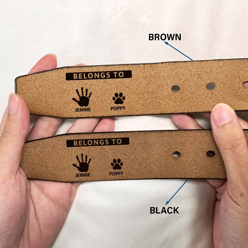 World's Best Papa Belongs To Grandkids - Personalized Engraved Leather Belt - Image 2