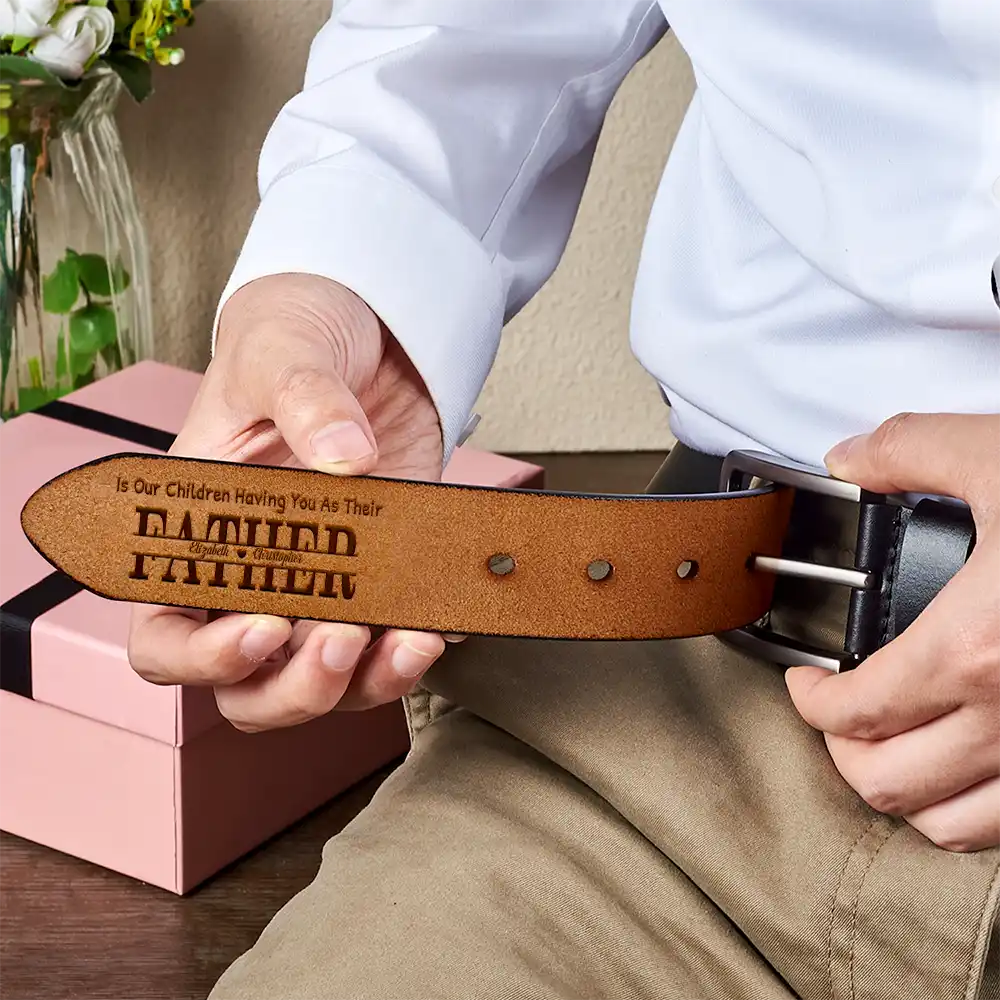The Only Thing Better Than Having You As Husband - Personalized Engraved Leather Belt - Image 6