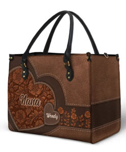 Alternative view of Tudor Rose Little Sweethearts - Birthday, Loving Gift For Grandma And Mum - Personalised Leather Handbag
