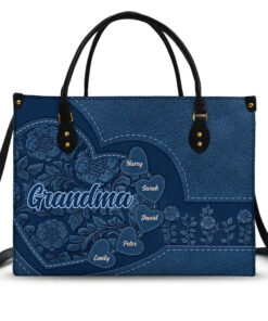 Tudor Rose Little Sweethearts - Birthday, Loving Gift For Grandma And Mum - Personalised Leather Handbag